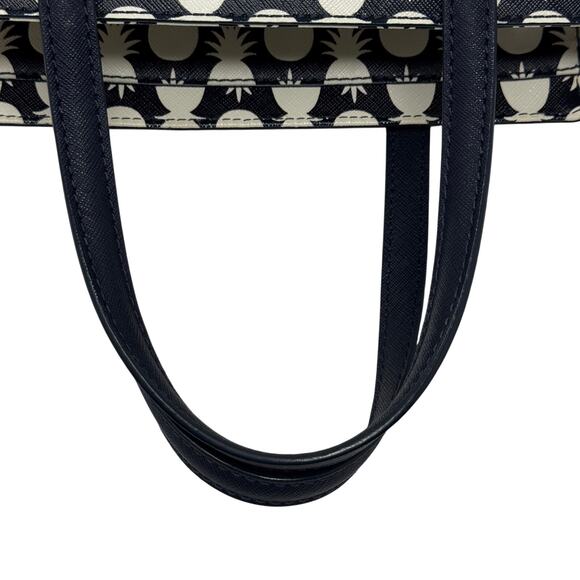 Kate Spade New York Cedar Street Pineapples Hayden Handbag Tote Black White - Picture 12 of 16